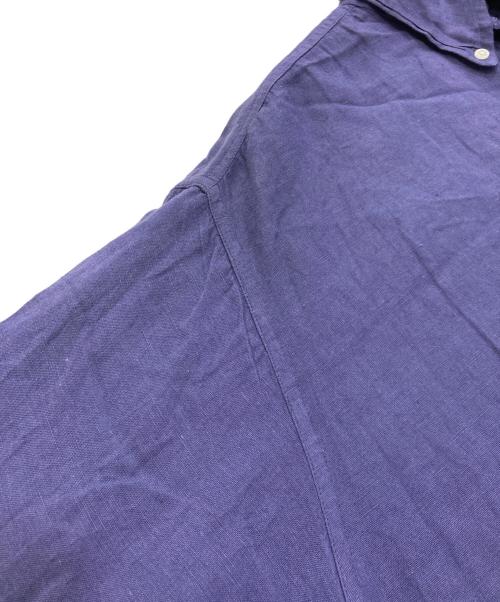 RALPH LAUREN（ラルフローレン）RALPH LAUREN (ラルフローレン) BLAIRE リネン半袖シャツ パープル サイズ:Lの古着・服飾アイテム