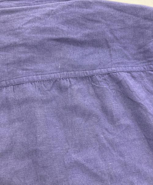 RALPH LAUREN（ラルフローレン）RALPH LAUREN (ラルフローレン) BLAIRE リネン半袖シャツ パープル サイズ:Lの古着・服飾アイテム