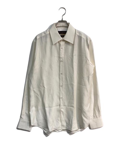 LOUIS VUITTON（ルイ ヴィトン）LOUIS VUITTON (ルイ ヴィトン) モノグラム刺繍長袖シャツ　RM212F ZLC HKS8PW ホワイト サイズ:40の古着・服飾アイテム