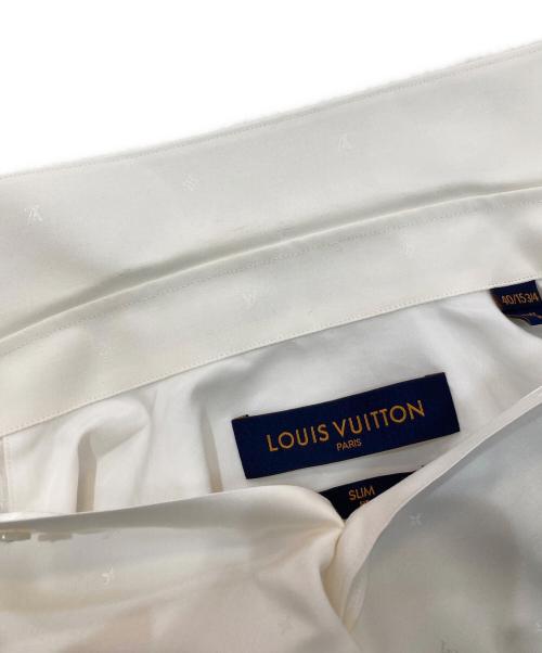 LOUIS VUITTON（ルイ ヴィトン）LOUIS VUITTON (ルイ ヴィトン) モノグラム刺繍長袖シャツ　RM212F ZLC HKS8PW ホワイト サイズ:40の古着・服飾アイテム