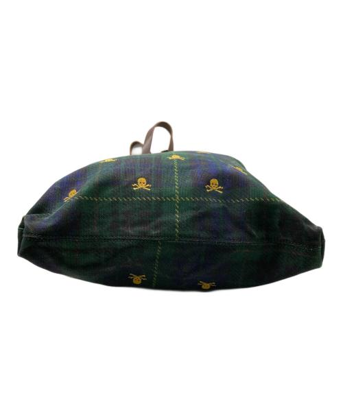 Rugby Ralph Lauren（ラグビーラルフローレン）Rugby Ralph Lauren (ラグビーラルフローレン) チェック柄キャンバストートバッグ グリーンの古着・服飾アイテム