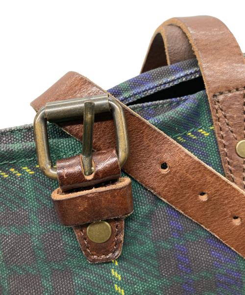 Rugby Ralph Lauren（ラグビーラルフローレン）Rugby Ralph Lauren (ラグビーラルフローレン) チェック柄キャンバストートバッグ グリーンの古着・服飾アイテム