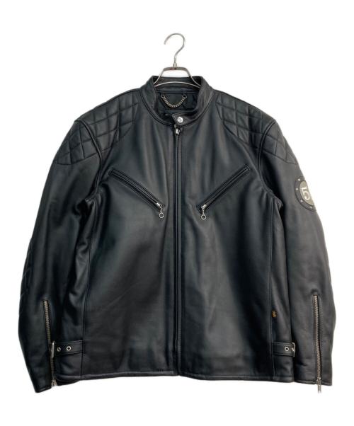 ALPHA（アルファ）ALPHA (アルファ) シングルライダースジャケット　NA-359 ブラック サイズ:XLの古着・服飾アイテム