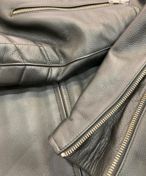 ALPHA（アルファ）ALPHA (アルファ) シングルライダースジャケット　NA-359 ブラック サイズ:XLの古着・服飾アイテム