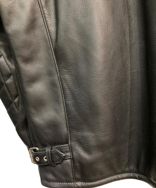 ALPHA（アルファ）ALPHA (アルファ) シングルライダースジャケット　NA-359 ブラック サイズ:XLの古着・服飾アイテム