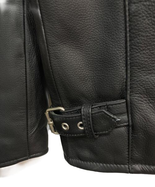 ALPHA（アルファ）ALPHA (アルファ) シングルライダースジャケット　NA-359 ブラック サイズ:XLの古着・服飾アイテム