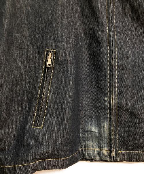 カミナリモータース（カミナリモータース）カミナリモータース (カミナリモータース) TED COMPANY (テッドカンパニー) デニムシングルライダースジャケット インディゴ サイズ:44の古着・服飾アイテム