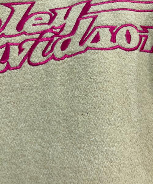 HARLEY-DAVIDSON（ハーレーダビッドソン）HARLEY-DAVIDSON (ハーレーダビッドソン) ウールレザー切替スタジャン 90‘s　30373D イエロー×ブラック サイズ:Lの古着・服飾アイテム