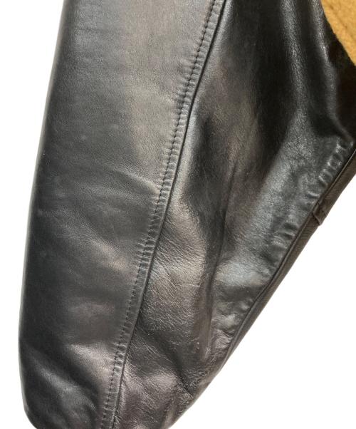 HARLEY-DAVIDSON（ハーレーダビッドソン）HARLEY-DAVIDSON (ハーレーダビッドソン) ウールレザー切替スタジャン 90‘s　30373D イエロー×ブラック サイズ:Lの古着・服飾アイテム