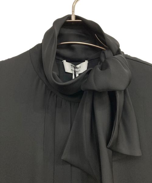 theory project（セオリープロジェクト）theory Project (セオリープロジェクト) Satin GGT Wd01 ロングティアードノースリーブワンピース ブラック サイズ:2 未使用品の古着・服飾アイテム