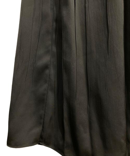 theory project（セオリープロジェクト）theory Project (セオリープロジェクト) Satin GGT Wd01 ロングティアードノースリーブワンピース ブラック サイズ:2 未使用品の古着・服飾アイテム