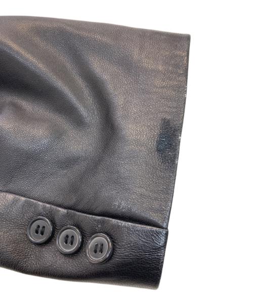 BALMAIN（バルマン）BALMAIN (バルマン) ラムレザーテーラードジャケット　6800 ブラック サイズ:3Lの古着・服飾アイテム