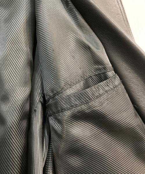 BALMAIN（バルマン）BALMAIN (バルマン) ラムレザーテーラードジャケット　6800 ブラック サイズ:3Lの古着・服飾アイテム