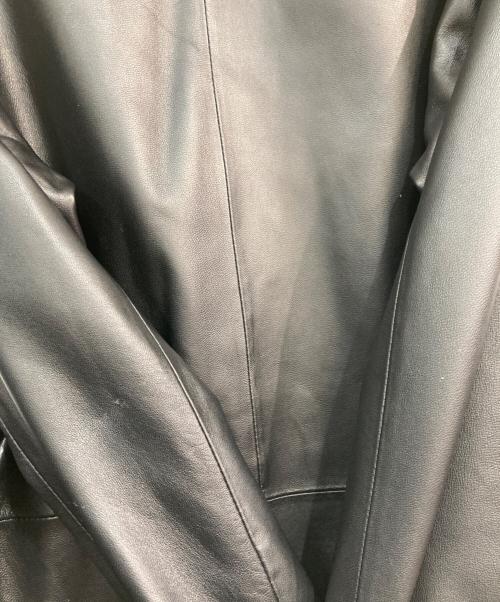 BALMAIN（バルマン）BALMAIN (バルマン) ラムレザーテーラードジャケット　6800 ブラック サイズ:3Lの古着・服飾アイテム