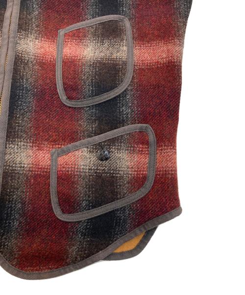 RRL（ダブルアールエル）RRL (ダブルアールエル) チェック柄ウールベスト　782529141001 ブラック×レッド サイズ:XSの古着・服飾アイテム