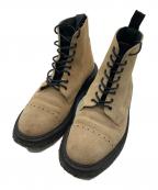 Tricker's×KIDS LOVE GAITEトリッカーズ×キッズラブゲイト）の古着「ツートーンスウェードブーツ」｜ベージュ