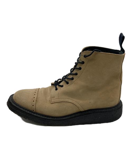 Tricker's（トリッカーズ）Tricker's (トリッカーズ) KIDS LOVE GAITE (キッズラブゲイト) ツートーンスウェードブーツ ベージュ サイズ:8の古着・服飾アイテム