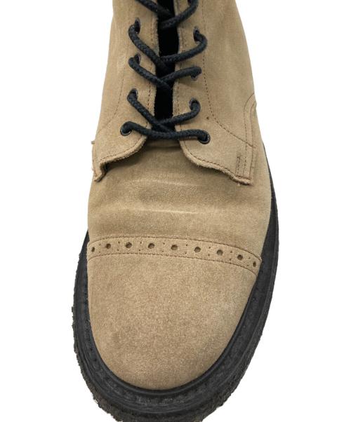 Tricker's（トリッカーズ）Tricker's (トリッカーズ) KIDS LOVE GAITE (キッズラブゲイト) ツートーンスウェードブーツ ベージュ サイズ:8の古着・服飾アイテム