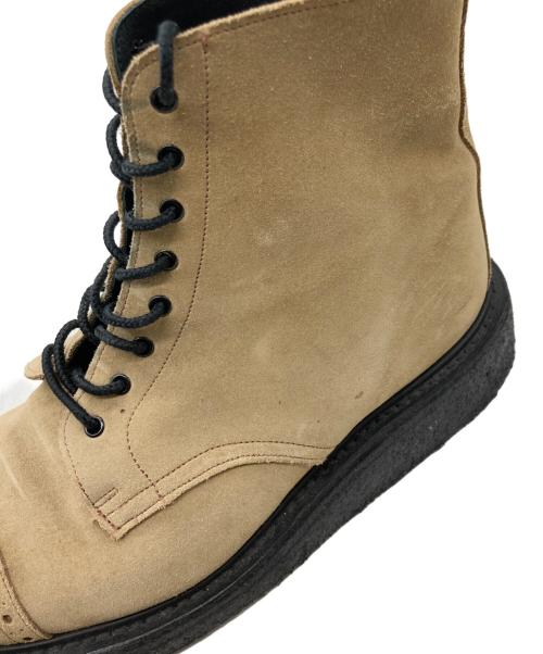 Tricker's（トリッカーズ）Tricker's (トリッカーズ) KIDS LOVE GAITE (キッズラブゲイト) ツートーンスウェードブーツ ベージュ サイズ:8の古着・服飾アイテム