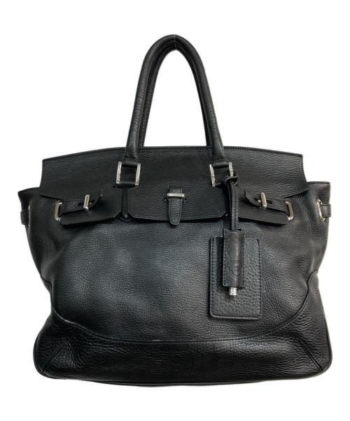 PELLE MORBIDA（ペッレモルビダ）PELLE MORBIDA (ペッレモルビダ) レザートートバッグ ブラックの古着・服飾アイテム