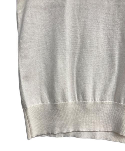 POLO RALPH LAUREN（ポロ・ラルフローレン）POLO RALPH LAUREN (ポロ・ラルフローレン) クルーネック半袖ニット ホワイト サイズ:M 未使用品の古着・服飾アイテム