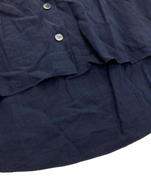 Whim Gazette（ウィムガゼット）Whim Gazette (ウィムガゼット) リネンシャツ　WGZ1031304A0016 ネイビー サイズ:Freeの古着・服飾アイテム