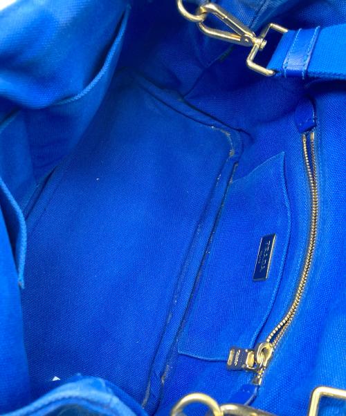 PRADA（プラダ）PRADA (プラダ) カナパ2WAYミニトートバッグ ブルーの古着・服飾アイテム