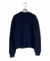CELINE (セリーヌ) トリオンフ ロゴ刺繍 ウール クルーネックニット ネイビー サイズ:L：50000円