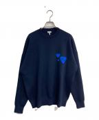 LOEWEロエベ）の古着「ハートロゴクルーネックニット　H526Y14KCJ」｜ネイビー