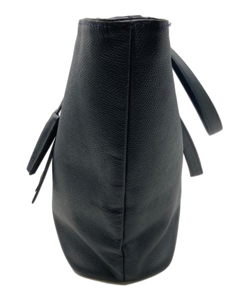 PELLE MORBIDA（ペッレモルビダ）PELLE MORBIDA (ペッレモルビダ) レザートートバッグ ネイビーの古着・服飾アイテム