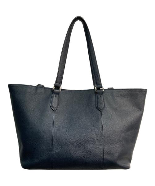 PELLE MORBIDA（ペッレモルビダ）PELLE MORBIDA (ペッレモルビダ) レザートートバッグ ネイビーの古着・服飾アイテム