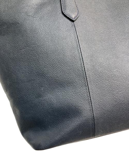 PELLE MORBIDA（ペッレモルビダ）PELLE MORBIDA (ペッレモルビダ) レザートートバッグ ネイビーの古着・服飾アイテム