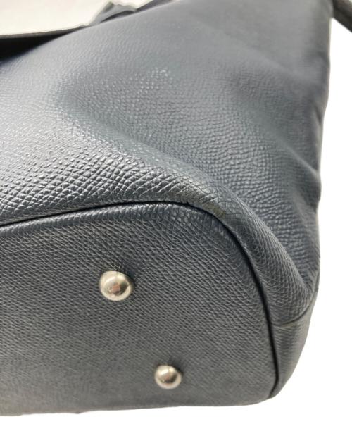 PELLE MORBIDA（ペッレモルビダ）PELLE MORBIDA (ペッレモルビダ) レザートートバッグ ネイビーの古着・服飾アイテム