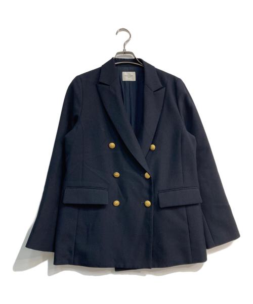 Demi-Luxe Beams（デミルクス ビームス）Demi-Luxe BEAMS (デミルクス ビームス) ドライギャバジン6ボタン ダブルジャケット ネイビー サイズ:M（38）の古着・服飾アイテム