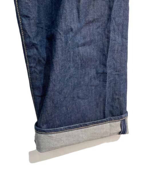 45R（フォーティファイブ・アール）45R (フォーティファイブ・アール) レザーパッチワイドデニムパンツ インディゴ サイズ:3の古着・服飾アイテム
