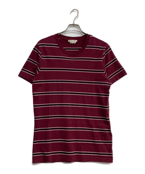 MARNI（マルニ）MARNI (マルニ) ボーダーTシャツ ボルドー サイズ:48の古着・服飾アイテム