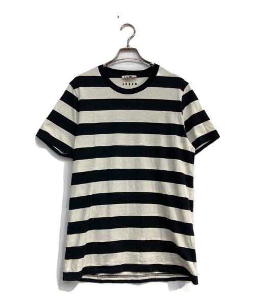 MARNI（マルニ）MARNI (マルニ) ボーダーTシャツ ホワイト×ブラック サイズ:48の古着・服飾アイテム