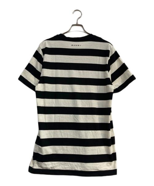 MARNI（マルニ）MARNI (マルニ) ボーダーTシャツ ホワイト×ブラック サイズ:48の古着・服飾アイテム