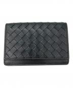 BOTTEGA VENETAボッテガベネタ）の古着「イントレチャートカード・パスケース」｜ブラック