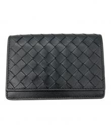 BOTTEGA VENETA（ボッテガベネタ）の古着「イントレチャートカード・パスケース」｜ブラック
