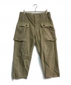 WAREHOUSEウエアハウス）の古着「USMC HERRINGBONE MONKEY PANTS」｜カーキ