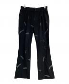 BED J.W. FORDベッドフォード）の古着「フレアスラックス」｜ブラック