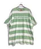 SUPREMEシュプリーム）の古着「printed stripe s/s top」｜グリーン×ホワイト