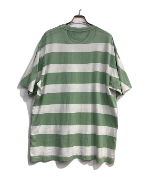 SUPREME（シュプリーム）SUPREME (シュプリーム) printed stripe s/s top グリーン×ホワイト サイズ:Ⅼの古着・服飾アイテム