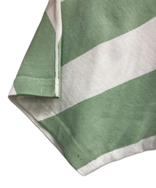 SUPREME（シュプリーム）SUPREME (シュプリーム) printed stripe s/s top グリーン×ホワイト サイズ:Ⅼの古着・服飾アイテム