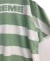 中古・古着 SUPREME (シュプリーム) printed stripe s/s top グリーン×ホワイト サイズ:Ⅼ：6000円