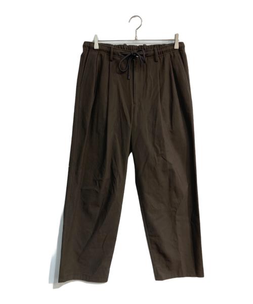 MARKAWARE（マーカウェア）MARKAWARE (マーカウェア) DOUBLE PLEATED EASY TROUSERS ブラウン サイズ:2の古着・服飾アイテム