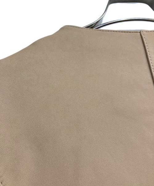 Diagram GRACE CONTINENTAL（ダイアグラム グレースコンチネンタル）Diagram GRACE CONTINENTAL (ダイアグラム グレースコンチネンタル) フォックスファーラムレザージャケット ベージュ サイズ:S（36）の古着・服飾アイテム