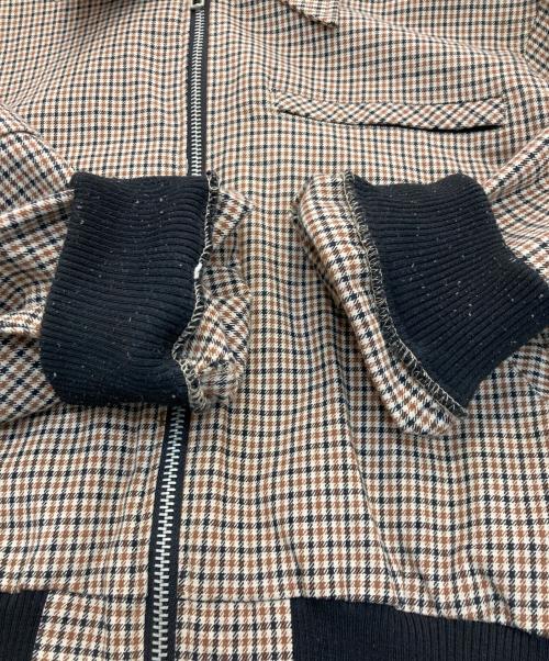 ESC STUDIO（イーエスシーステュディオ）ESC STUDIO (イーエスシーステュディオ) ガンクラブチェックジップアップブルゾン ブラウン サイズ:Freeの古着・服飾アイテム