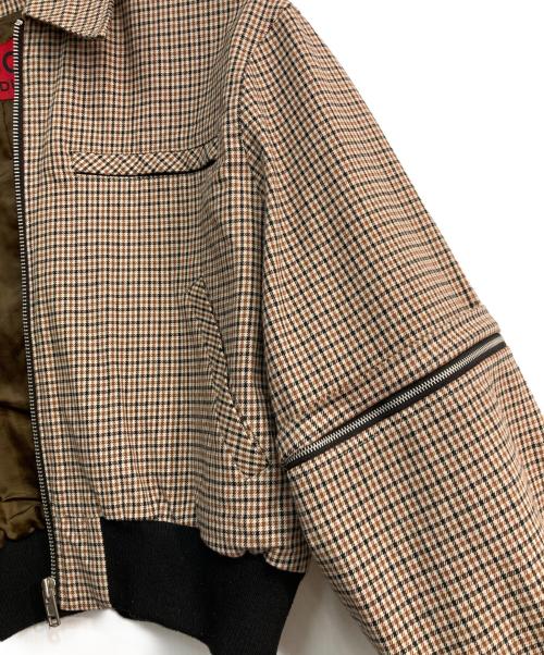 ESC STUDIO（イーエスシーステュディオ）ESC STUDIO (イーエスシーステュディオ) ガンクラブチェックジップアップブルゾン ブラウン サイズ:Freeの古着・服飾アイテム